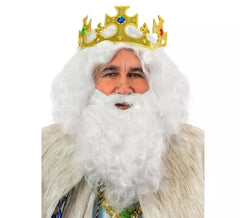 Parrucca e barba di Rey Mago Melchor Deluxe