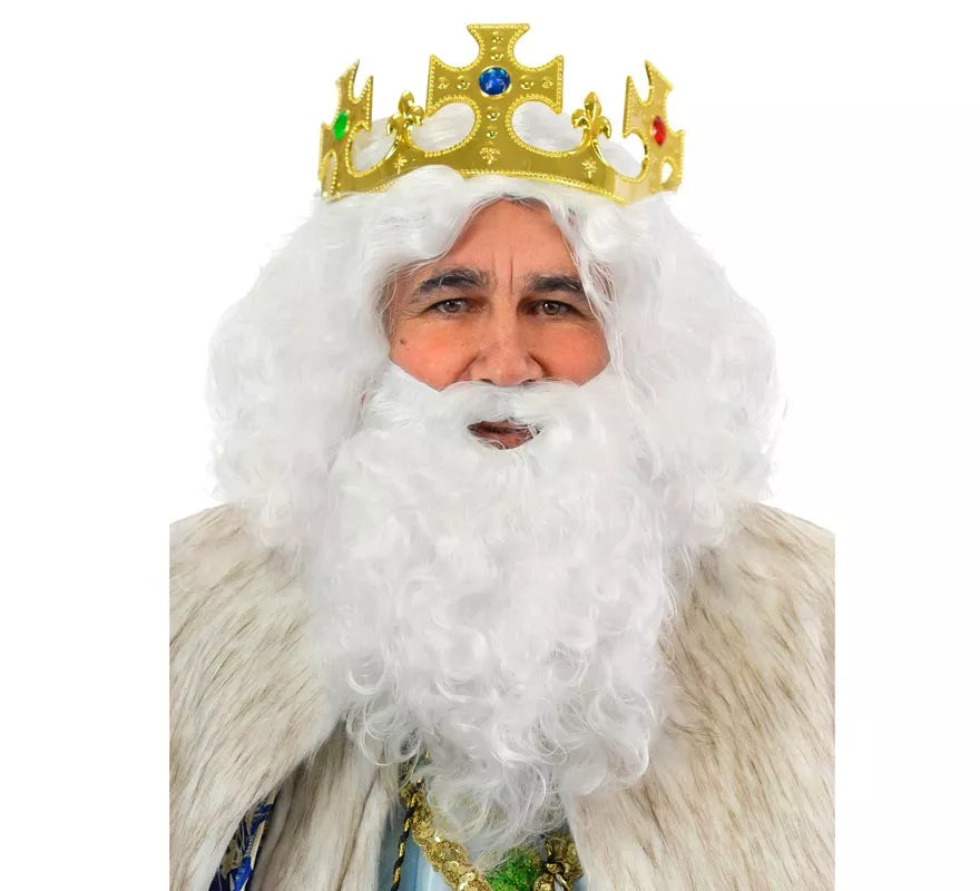 Translation missing: es.Peluca y barba de Rey Mago Melchor Deluxe