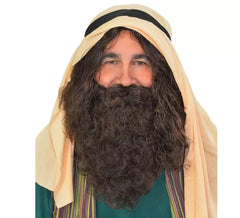 Parrucca e barba nera di San Giuseppe Deluxe