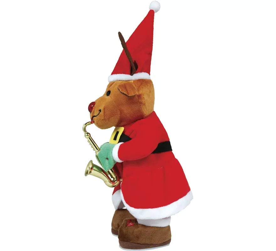 Peluche Reno que Repite Voz de 40 cm