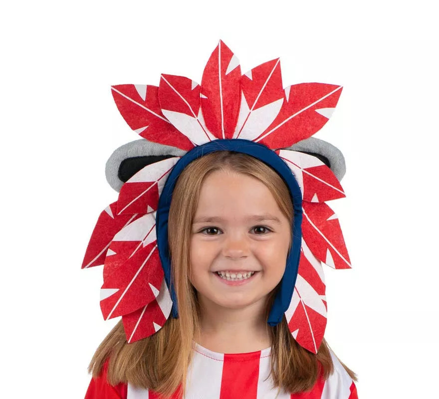 Translation missing: es.Penacho de Indi Atlético de Madrid rojo y blanco Infantil