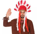 Penacho de Indio Rojo y Blanco