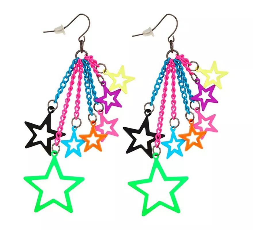 Translation missing: es.Pendientes Años 80 de Estrellas de colores