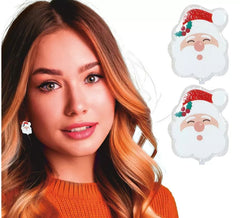 Orecchini a forma di testa di Natale