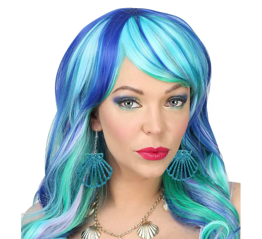 Translation missing: it.Pendientes Conchas Purpurina Azul
