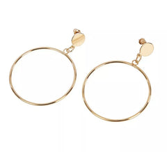 Orecchini a cerchio in oro per adulti 5x7 cm