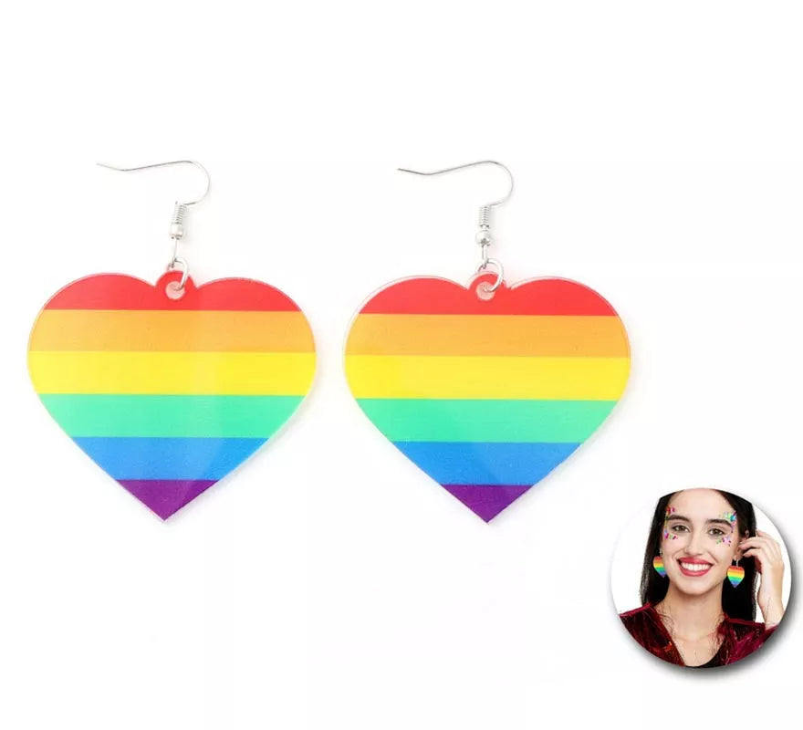 Translation missing: it.Pendientes de Corazón Pride Arcoíris