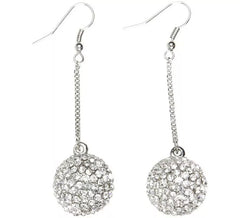Orecchini a sfera con strass
