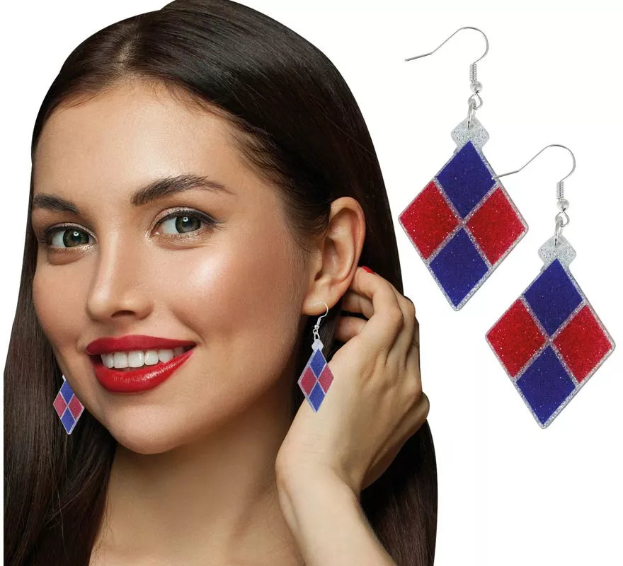 Translation missing: it.Pendientes de Rombos azules y rojo