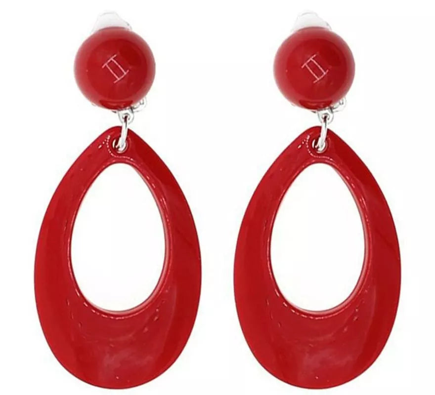 Translation missing: es.Pendientes de Sevillana Ovalados de 8 cm en varios colores