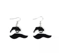 Pendientes de Sombrero de Bruja negro y blanco