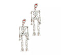 Pendientes Esqueletos Brillantes plata de 6,5 cm
