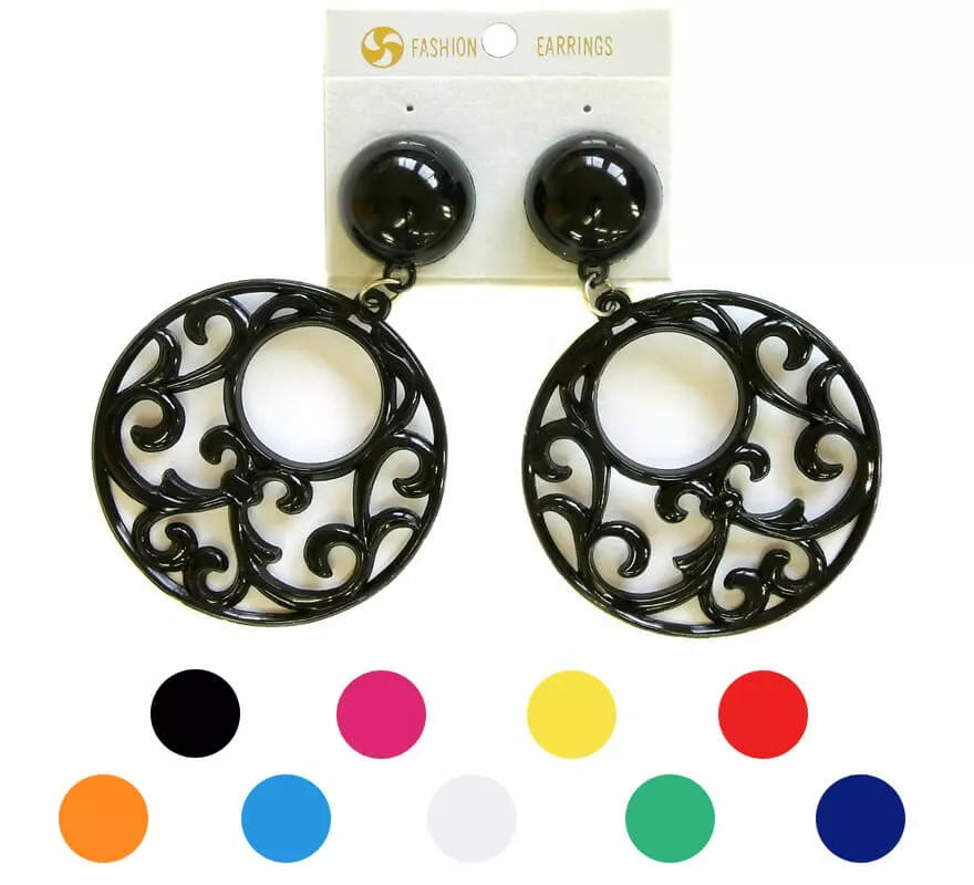 Translation missing: es.Pendientes Flamenca Circulares con adornos en varios colores
