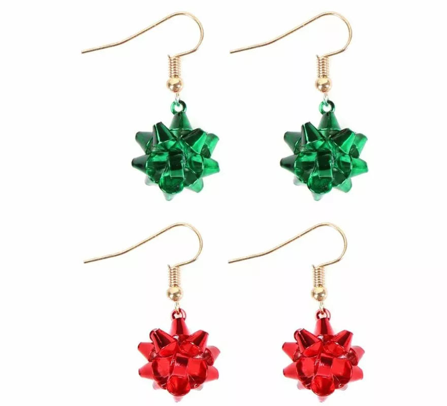 Translation missing: it.Pendientes Lazo Floral de Navidad de 2x2 cm en varios colores