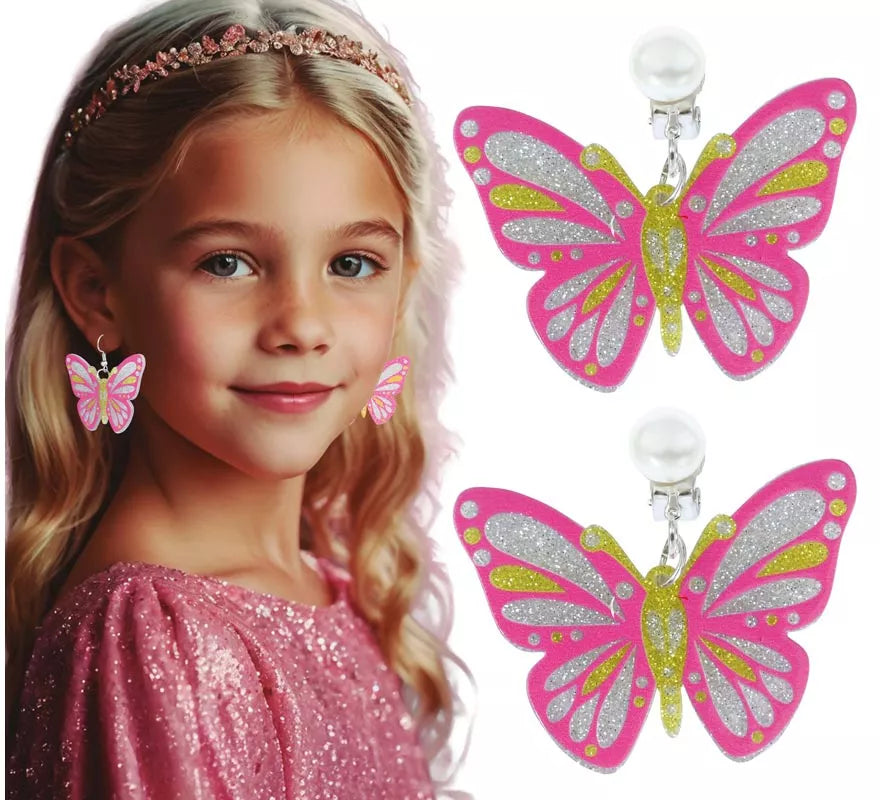 Translation missing: es.Pendientes Mariposa rosas