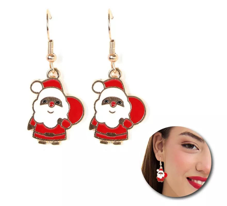 Translation missing: it.Pendientes Papa Noel con saco de 2x2 cm