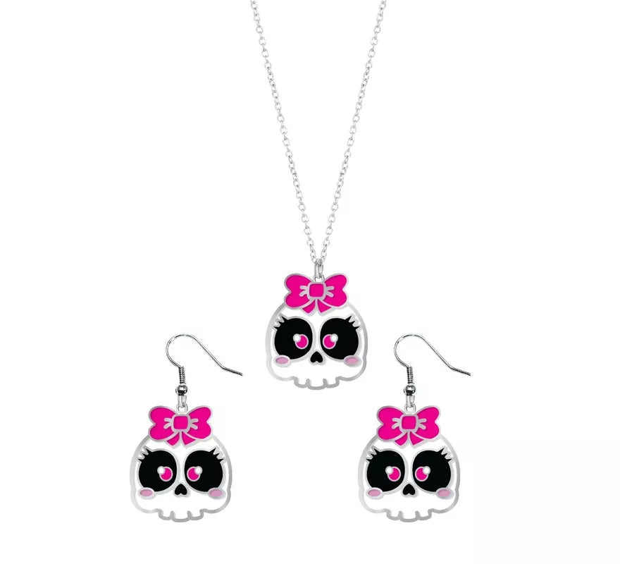 Translation missing: it.Pendientes y Collar de Calavera con Lazo
