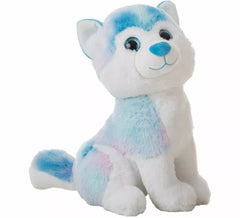Cane Husky di peluche blu in vari colori
