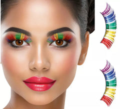 Ciglia finte arcobaleno metallizzato