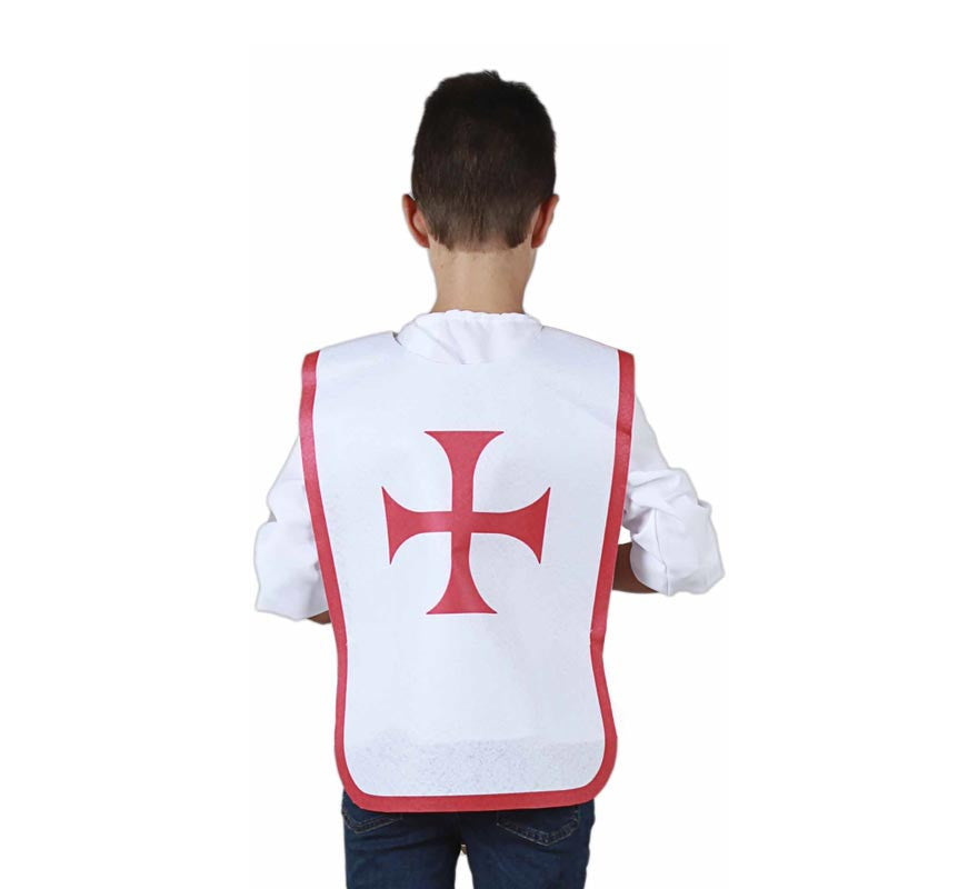 Translation missing: it.Peto Medieval Cruz roja para niño y adolescente