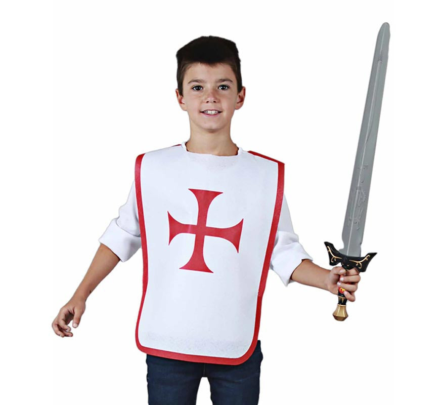 Translation missing: it.Peto Medieval Cruz roja para niño y adolescente