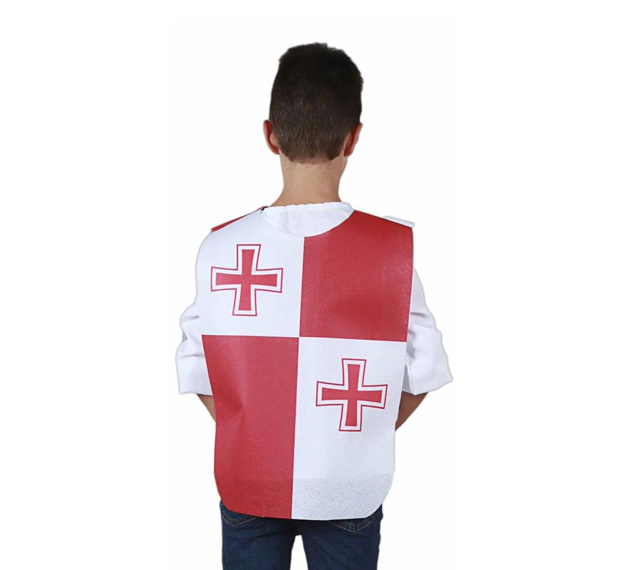 Translation missing: it.Peto Medieval Doble Cruz roja para niño y adolescente