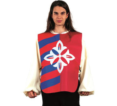 Pettorale medievale Fleur de Lis bianco double-face per adulti