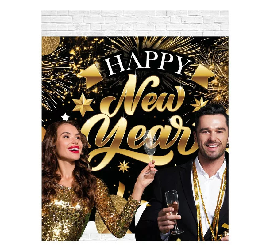Translation missing: it.Photocall Happy New Year de 220x150 cm