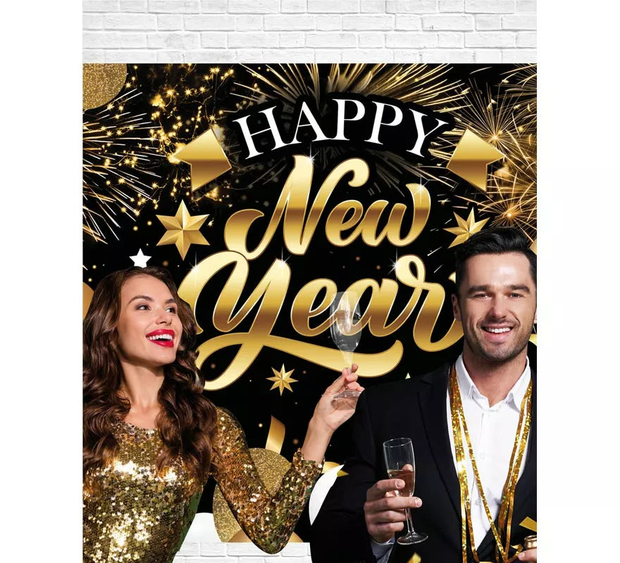 Translation missing: it.Photocall Happy New Year de 220x150 cm