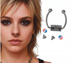 Piercing al naso finto