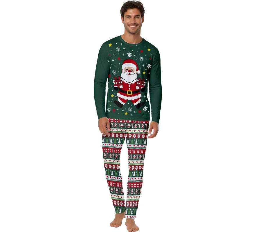Translation missing: it.Pijama Navideño de Papá Noel de 2 Piezas para hombre