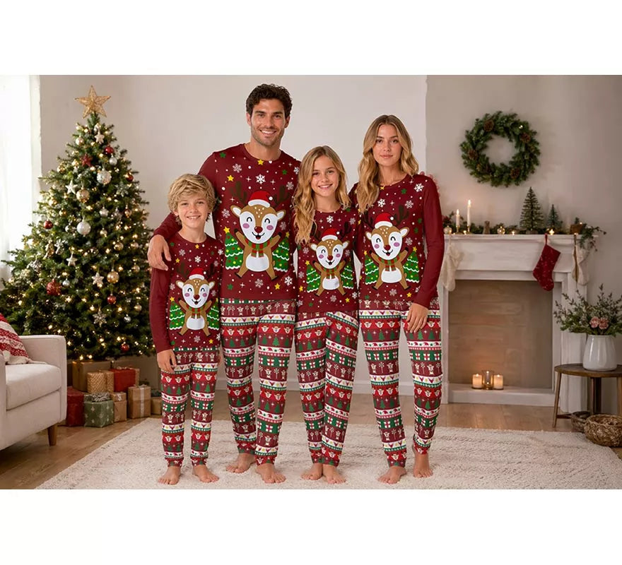 Translation missing: it.Pijama Navideño de Reno de 2 Piezas para mujer