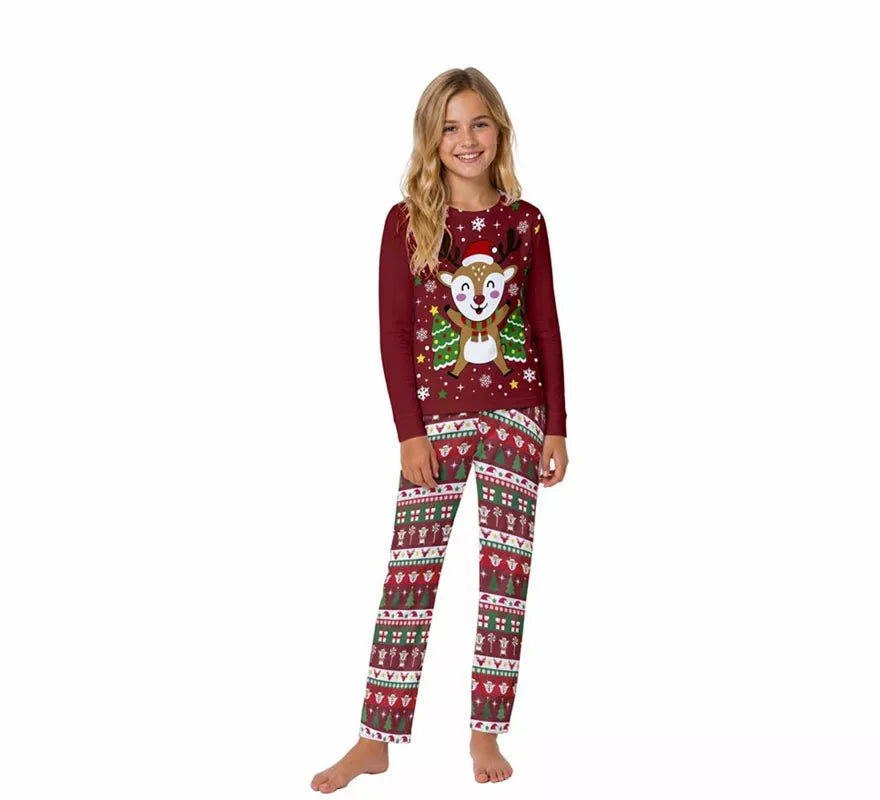 Translation missing: it.Pijama Navideño de Reno de 2 Piezas para niños