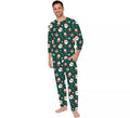 Pijama Navideño verde de 2 Piezas para hombre
