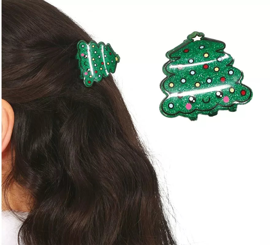 Pinza de Árbol Navideño para el Pelo de 4,5 cm