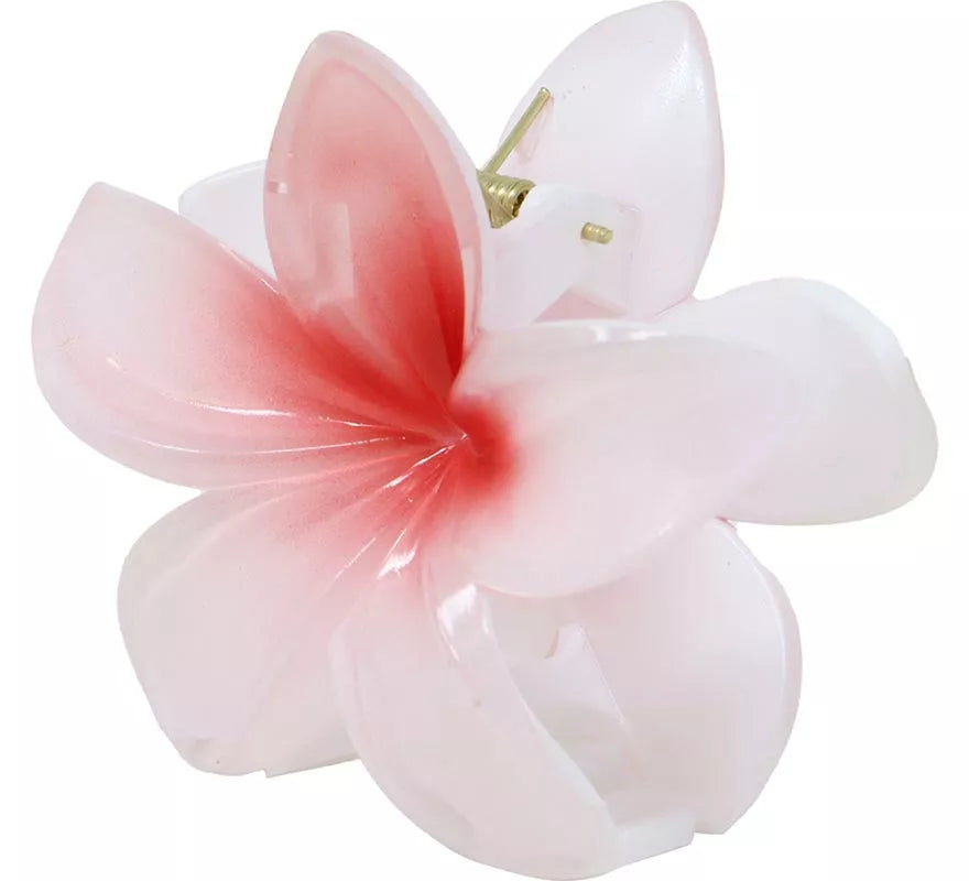 Pinza Flor para Pelo de 8 cm blanca y centro en varios colores