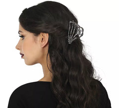 Pinza Mano Esqueleto Metal para el Pelo de 8,5 cm
