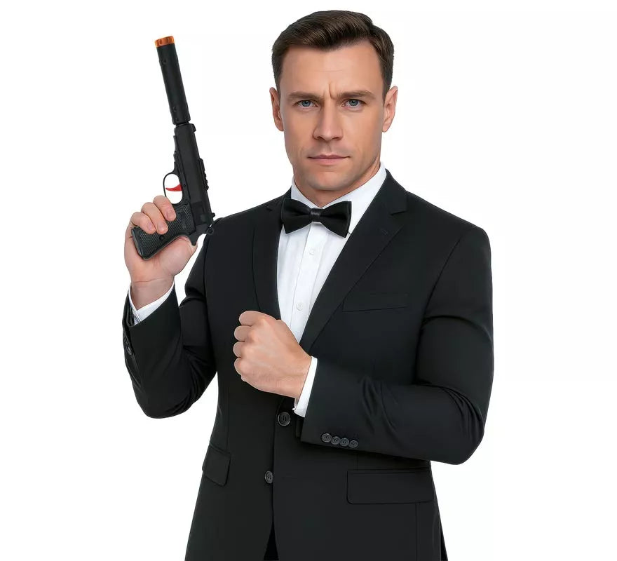 Translation missing: it.Pistola de Agente Secreto con Silenciador de 29 cm de Plástico
