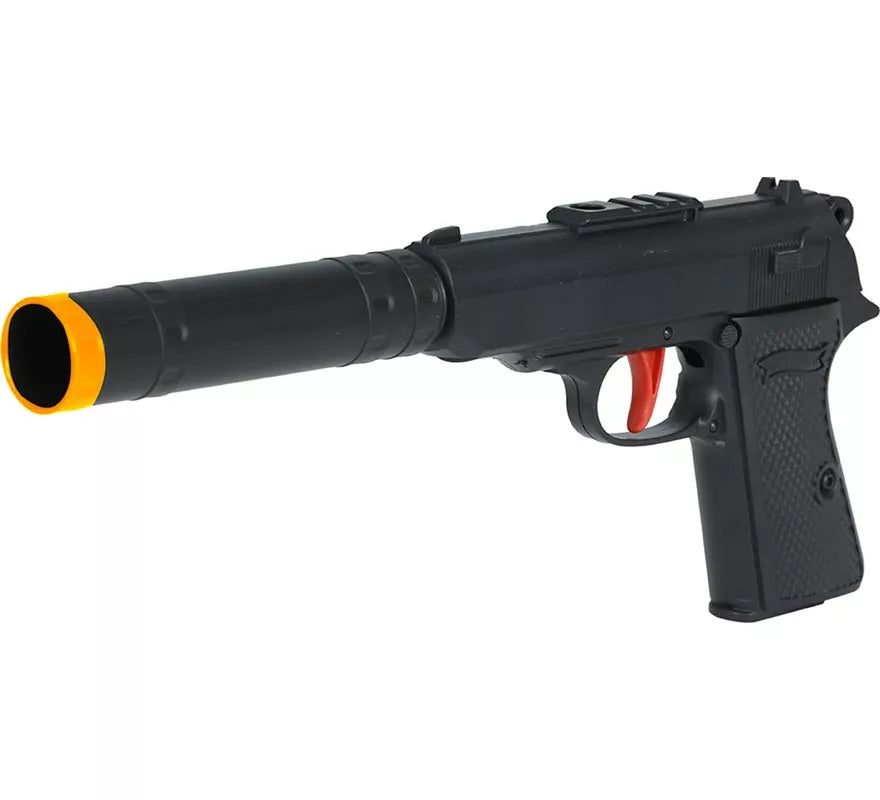 Translation missing: it.Pistola de Agente Secreto con Silenciador de 29 cm de Plástico