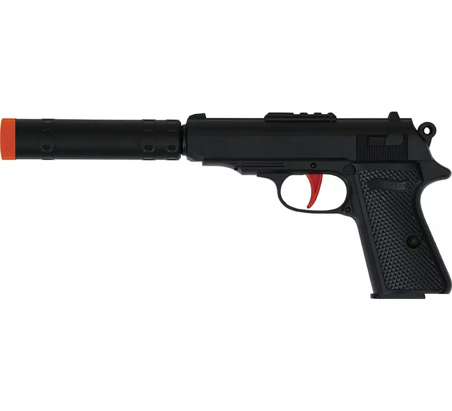 Translation missing: it.Pistola de Agente Secreto con Silenciador de 29 cm de Plástico