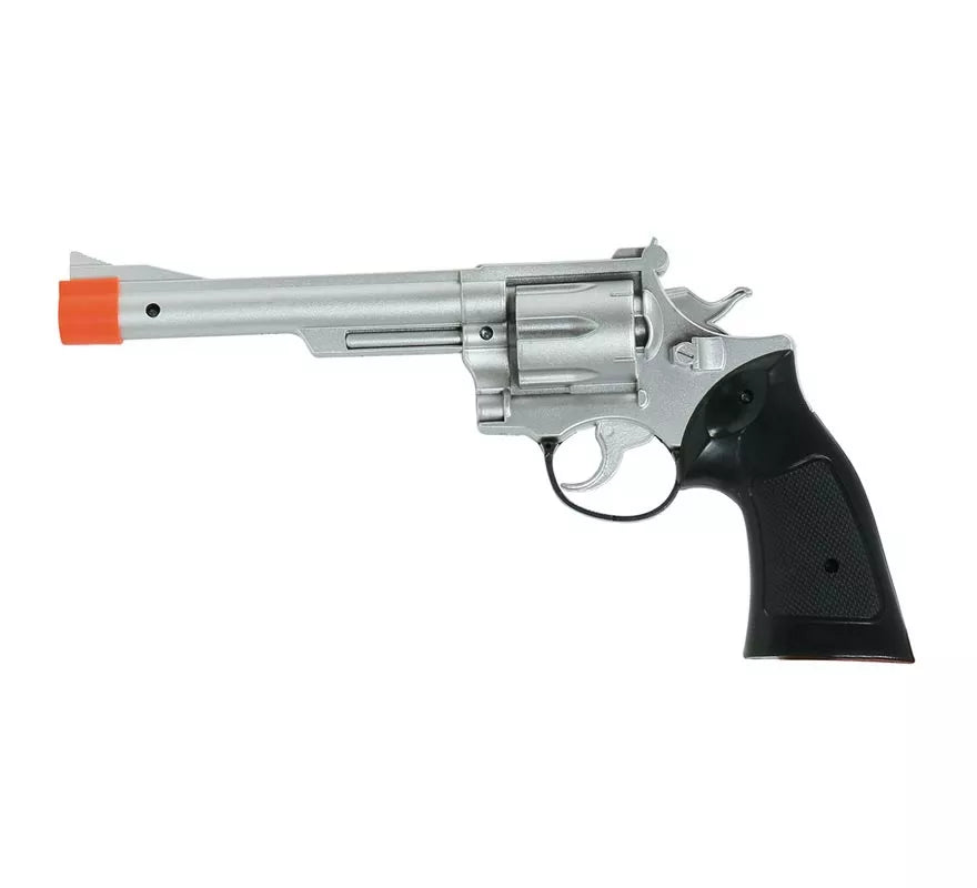 Translation missing: it.Pistola de Vaquero Plateada de 32 cm