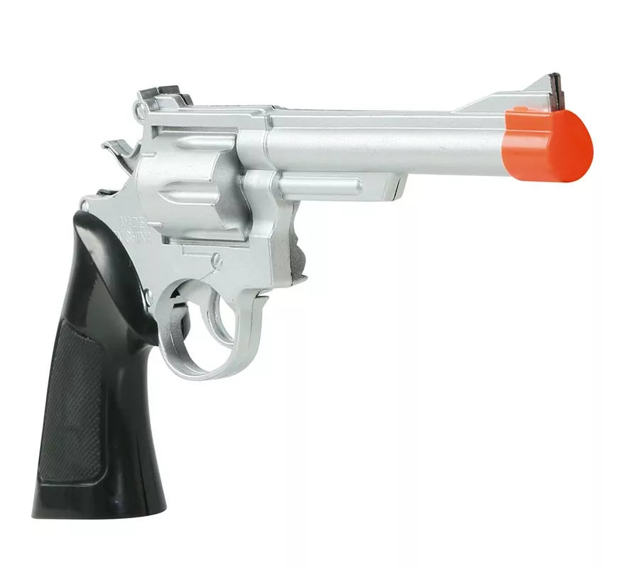 Translation missing: it.Pistola de Vaquero Plateada de 32 cm