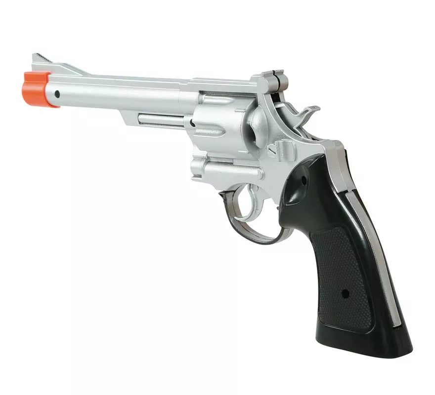 Translation missing: it.Pistola de Vaquero Plateada de 32 cm