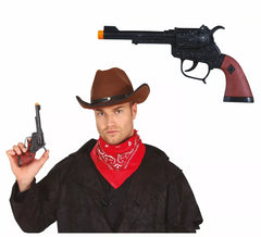 Pistola nera da cowboy corta da 20 cm