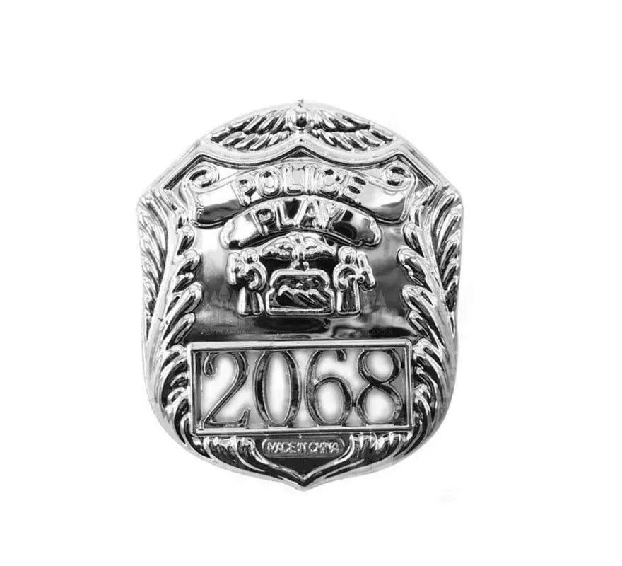 Translation missing: it.Placa de Policía plateada de plástico 2068