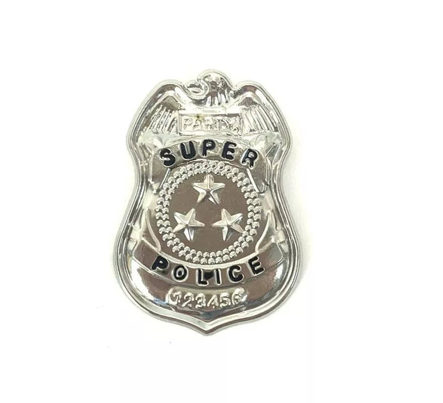 Translation missing: es.Placa de Policía plateada Super Police