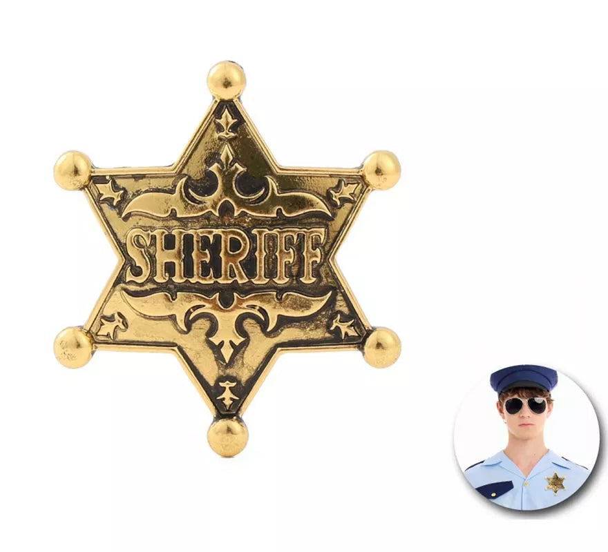 Translation missing: it.Placa Sheriff de metal dorado