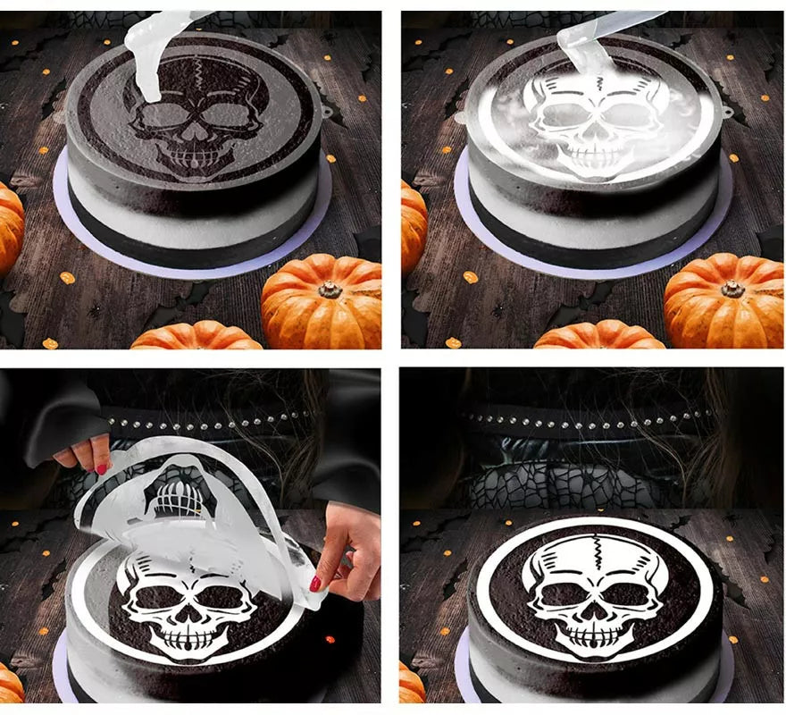 Plantilla de Calavera Decoración Pasteles 25 cm