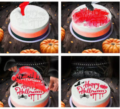 "Modello per decorazione torta ""Happy Halloween"" 25 cm"
