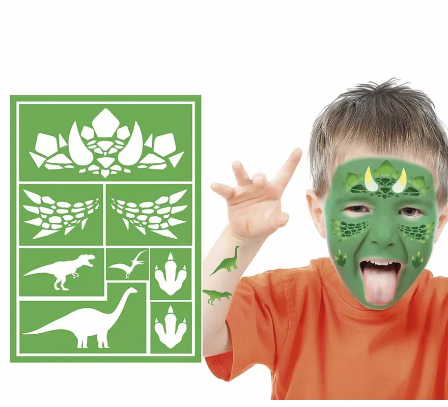 Translation missing: it.Plantilla de Maquillaje Dinosaurio Infantil Verde de 14x20 cm